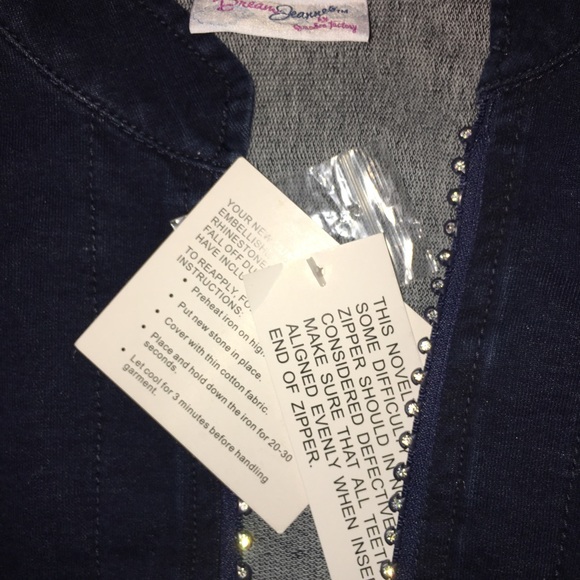 NWT Quaker Factory Jean Jacket So unique - Picture 8 of 8